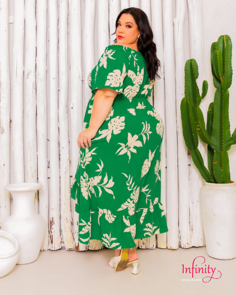 Plus Size Tecido Duna Estampado com Lastex