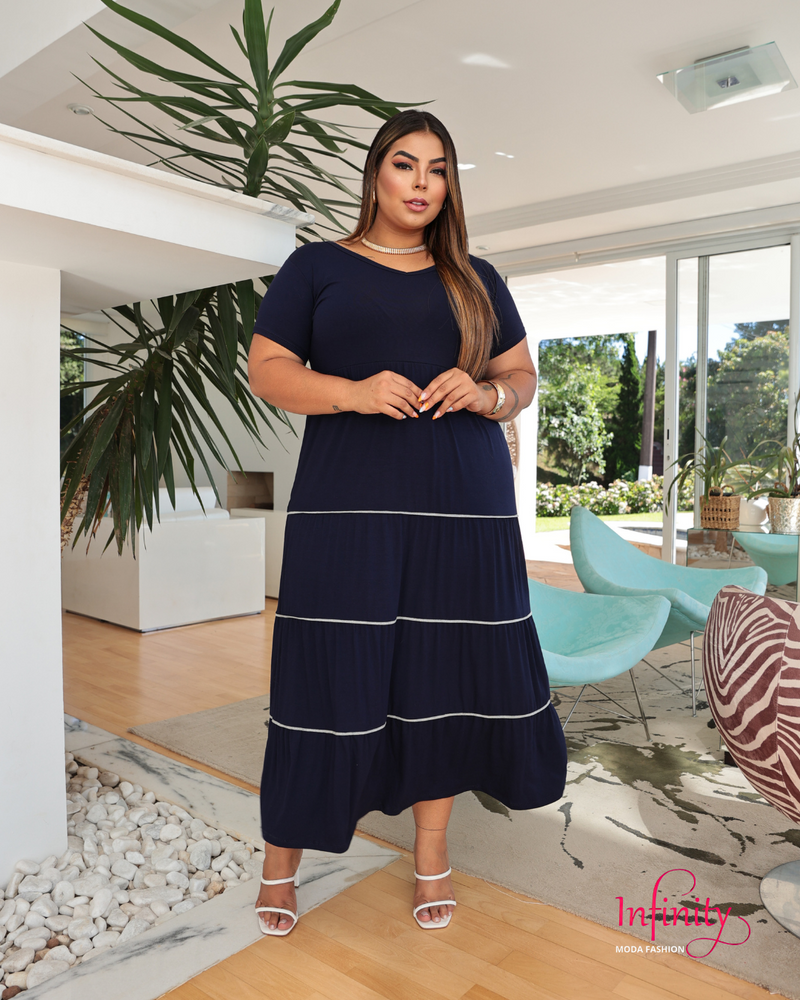 Vestido Plus Size Georgia Viscolycra