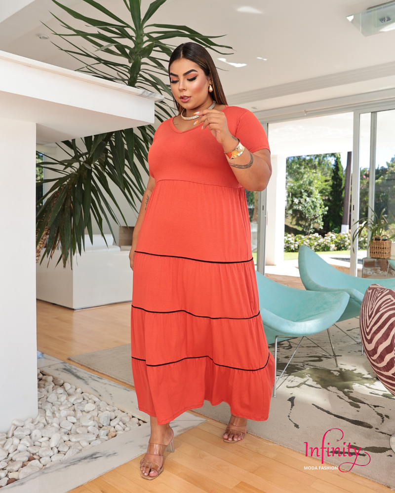 Vestido Plus Size Georgia Viscolycra