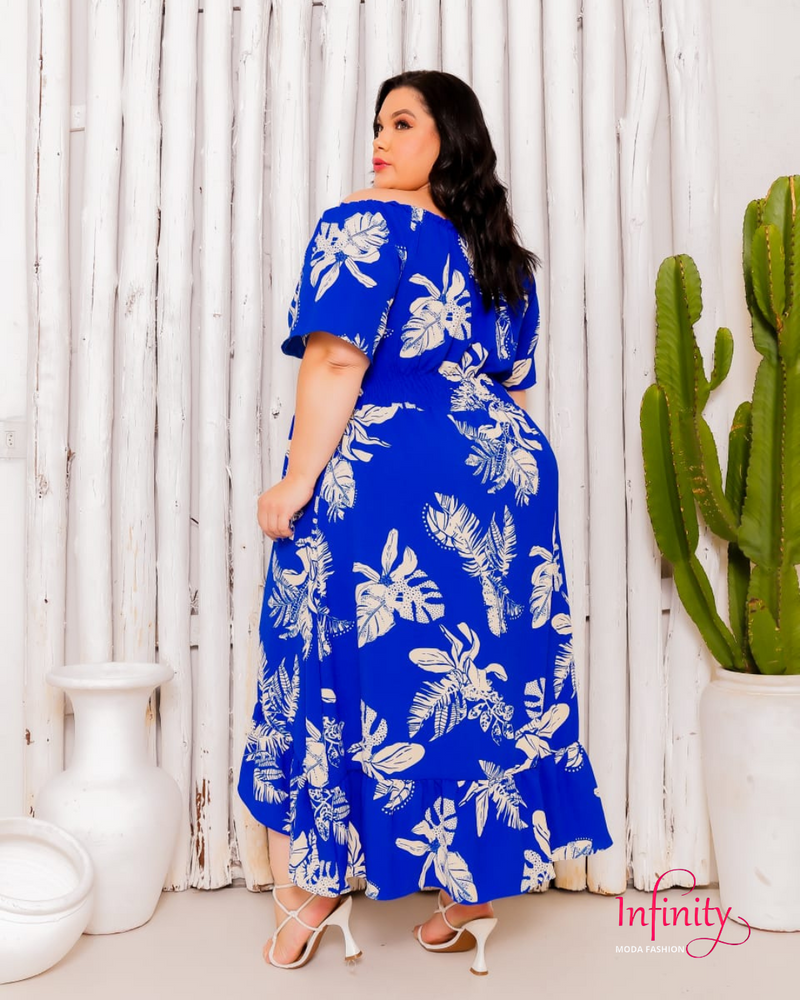 Plus Size Tecido Duna Estampado com Lastex